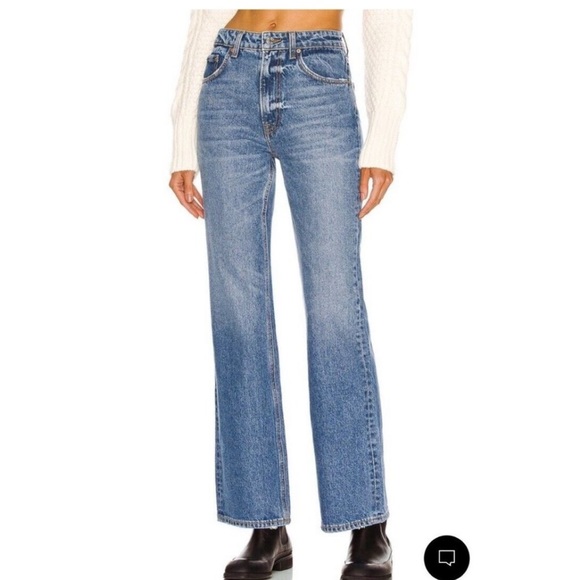 GRLFRND Melanie Petite High Rise Boot Cut Jeans Los Feliz Blue - Picture 8 of 10